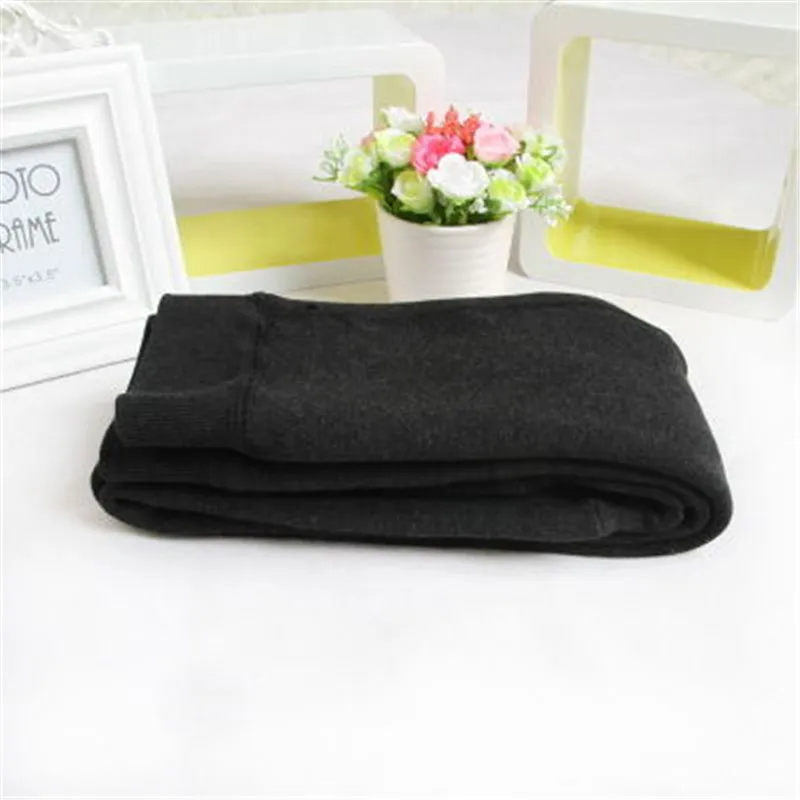 Dark Grey Высокое качество; Зима 350 г; меховые леггинсы для девочек; детские штаны; Детские плотные теплые разноцветные Хлопковые Штаны с эластичной резинкой на талии для девочек - Цвет: Dark Grey