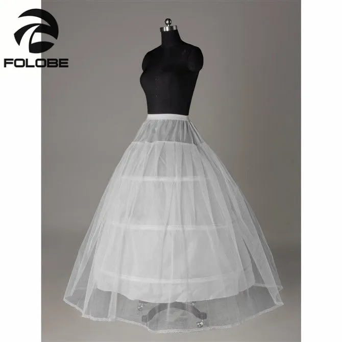 В наличии белые свадебные аксессуары Три обручи один слой свадебная юбка под