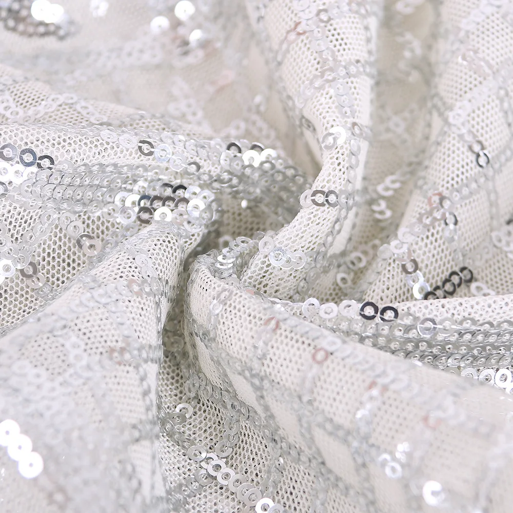 Женское вечернее платье миди с длинным рукавом геометрическим принтом|sexy sequin