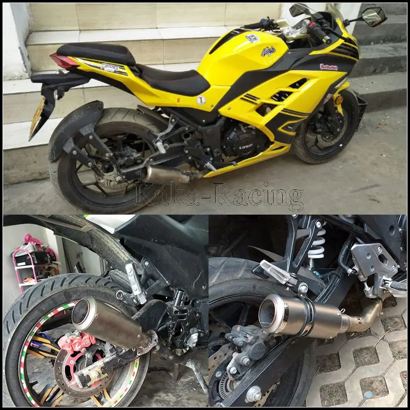 

ID: 51mm 60mm Universal Motorcycle exhaust muffler GP Escape moto Scooter Exhaust Pipe For R6 R1 CBR500 Z750 Z900 Z1000 s1000rr