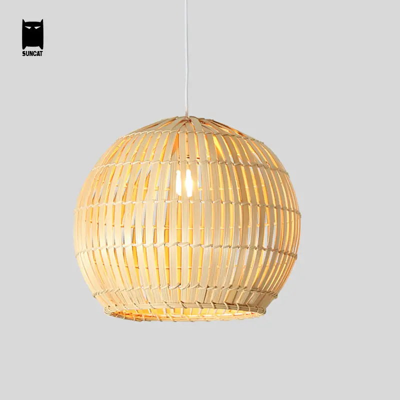 Бамбуковый Плетеный ротанговый круглый шар подвесной светильник Юго Восточной