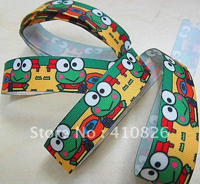 Q &amp N лента Оптовая 1 &quot25 мм Keroppi печатная корсажная бант для волос 50 ярдов рулон