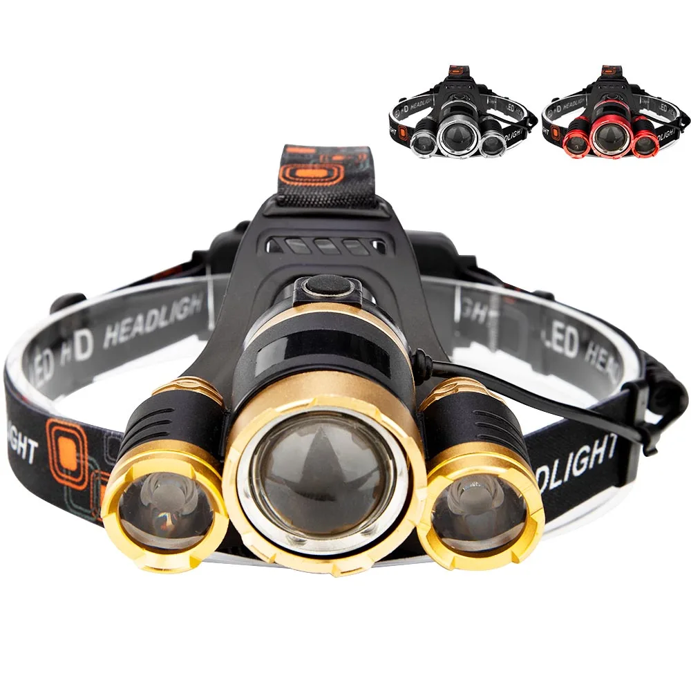 USB Головной фонарь мощный люмен светодиодный головной масштабируемый XML T6