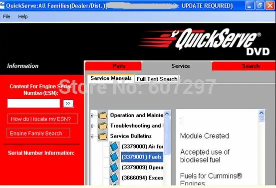 DVD QuickServe 2016 для всех семейных двигателей (без ограничений трещин) |