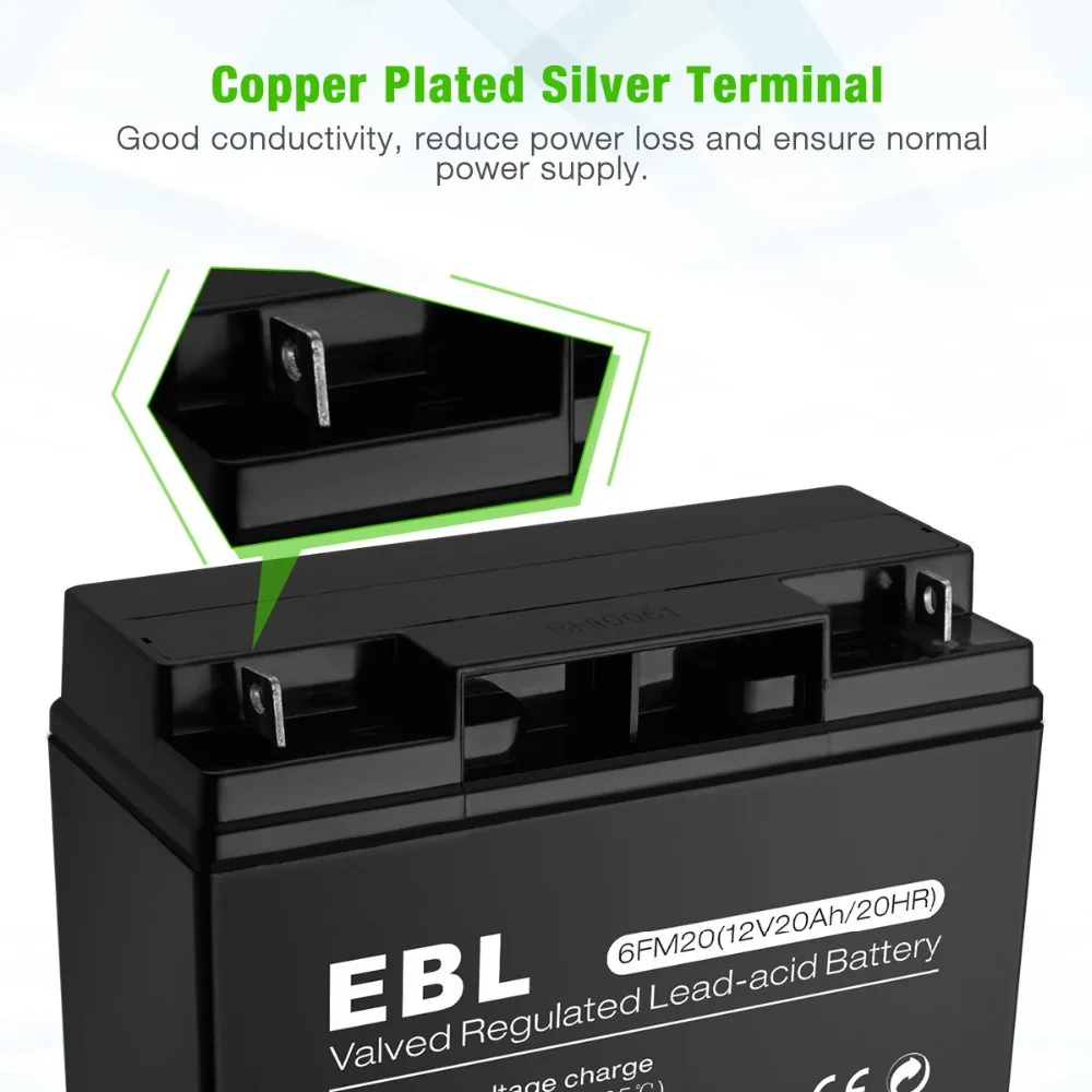 EBL 6MF20 12V 20Ah AGM 20Amp аккумуляторная герметичная свинцово кислотная