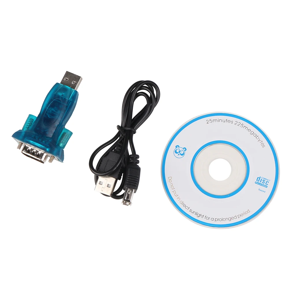 Синий USB 2 0 к RS232 конвертер DB9 9pin адаптер с кабелем + поддержка CD для win98/2000/XP Mac os v8.6