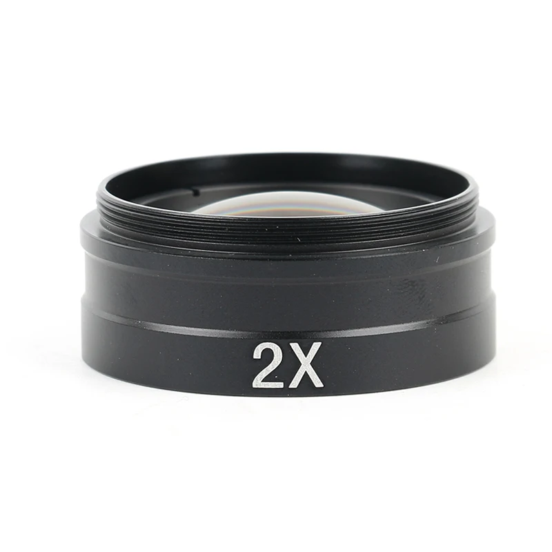 Lente de objetivo de cámara para Microscopio, lente de objetivo de cámara para 10A 120X/180X/300X 0,35x 0,5X 0,75x 2X 1X Barlow, rosca de montaje de 42mm