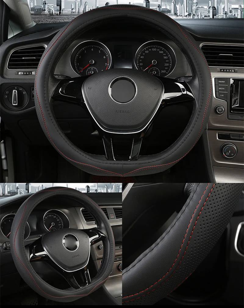 Чехол рулевого колеса автомобиля D форма для VW GOLF 7 POLO JATTA Passat Tiguan Nissan Qashqai J11 X-trail T32