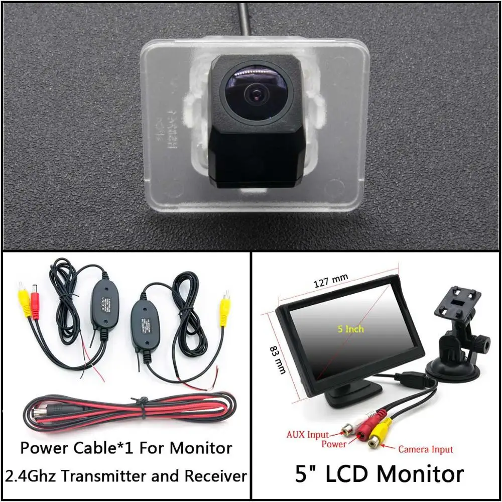 C Wireless 5inch LCD Full HD резервная камера заднего вида для Kia Optima K5 Cerato K3 для hyundai i40 Sedan Автостоянка ЖК-зеркало монитор камера заднего вида - Название цвета: C Wireless 5inch LCD
