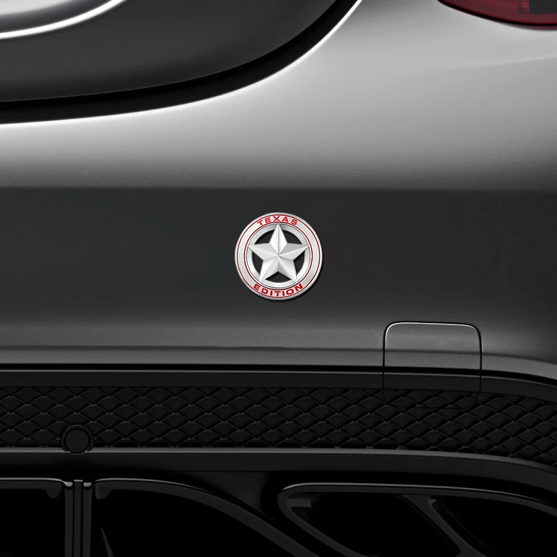 Metal TEXAS EDITION Shield Pentagram 3D Emblem Badge Car Fender Side Tail Body Sticker for JEEP Wrangler Liberty Grand Cherokee |