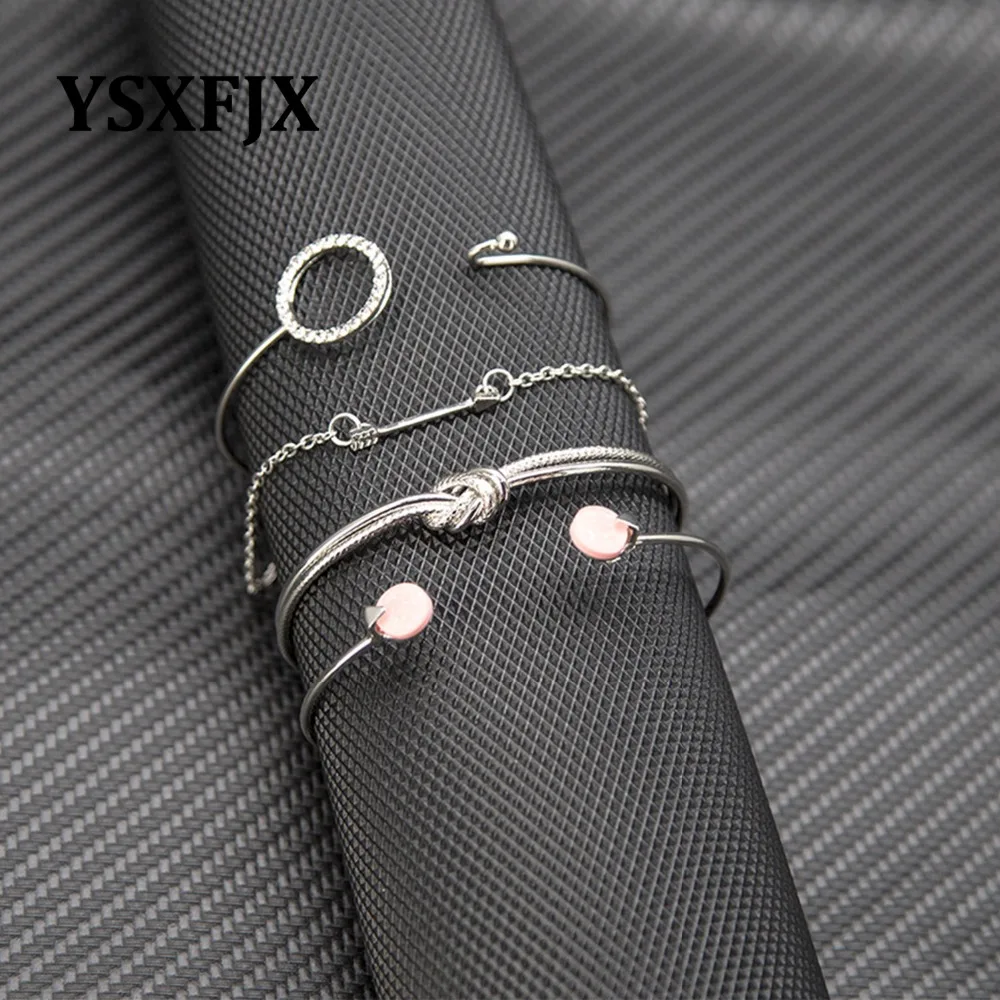 YSXFJX простой темперамент завязанный браслет сплава Открытый сочетание моды jewelry