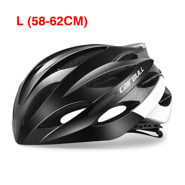 Cairbull велосипедный шлем Casco Ciclismo PC+ взрывоупорный велосипедный руль для шоссейного велосипеда шлем MTB Ультралайт дышащий защитный шлем - Цвет: BLACK WHITE L