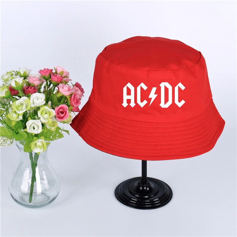 Логотип ACDC летняя шляпа Женская Мужская Панама логотип дизайн плоский