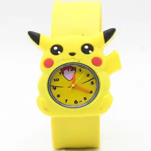 Высокое качество оснастки часы 3D дети мультфильм часы для Пикачу детей Рождественский подарок спортивные силиконовые slap наручные часы
