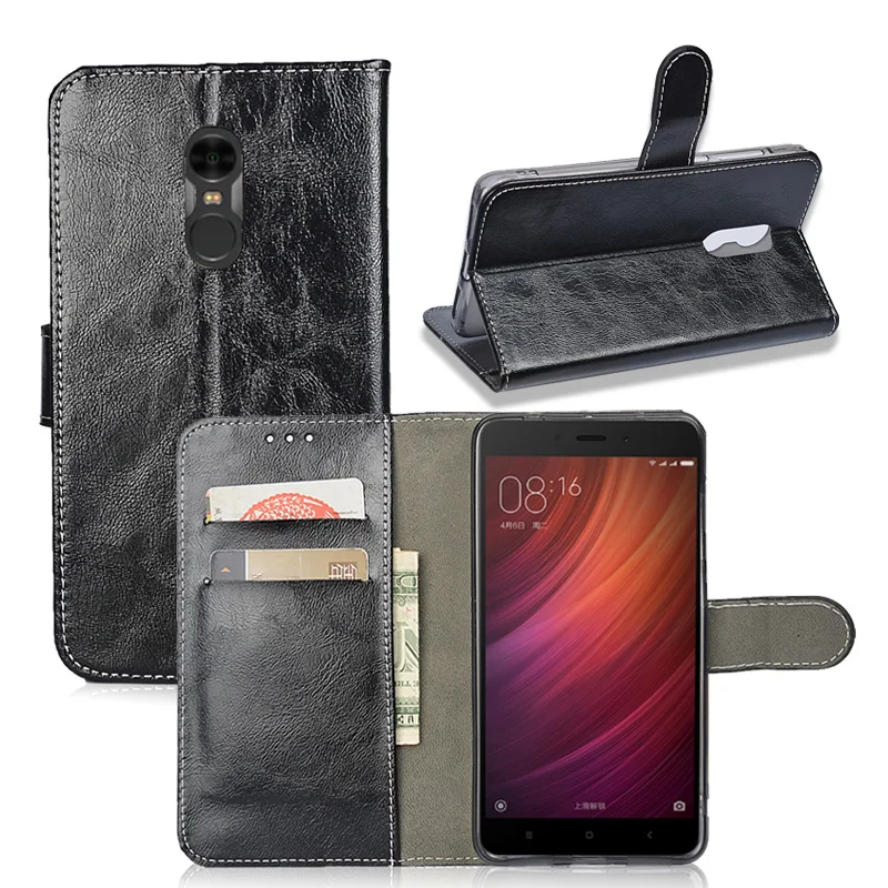 Ретро Кожаный чехол для Xiaomi Redmi Note 4 бумажник флип note4 5.5 дюймов защитный телефон