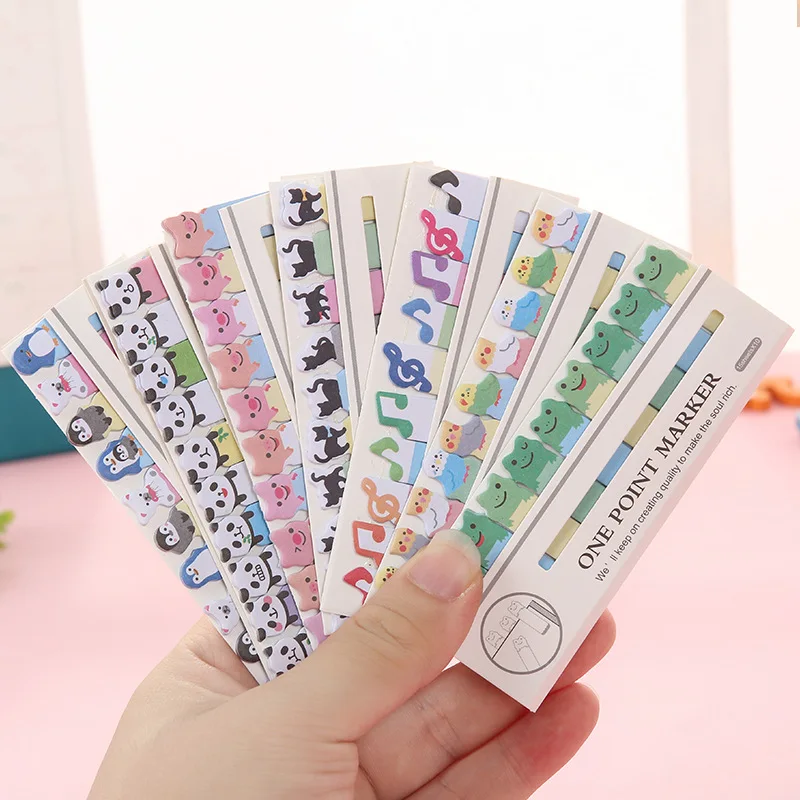 

24pcs/lot Cartoon Animal Sticky Notes Memo Pads bookmark N Times Korea Stationery reative Stickers Paste Sticker