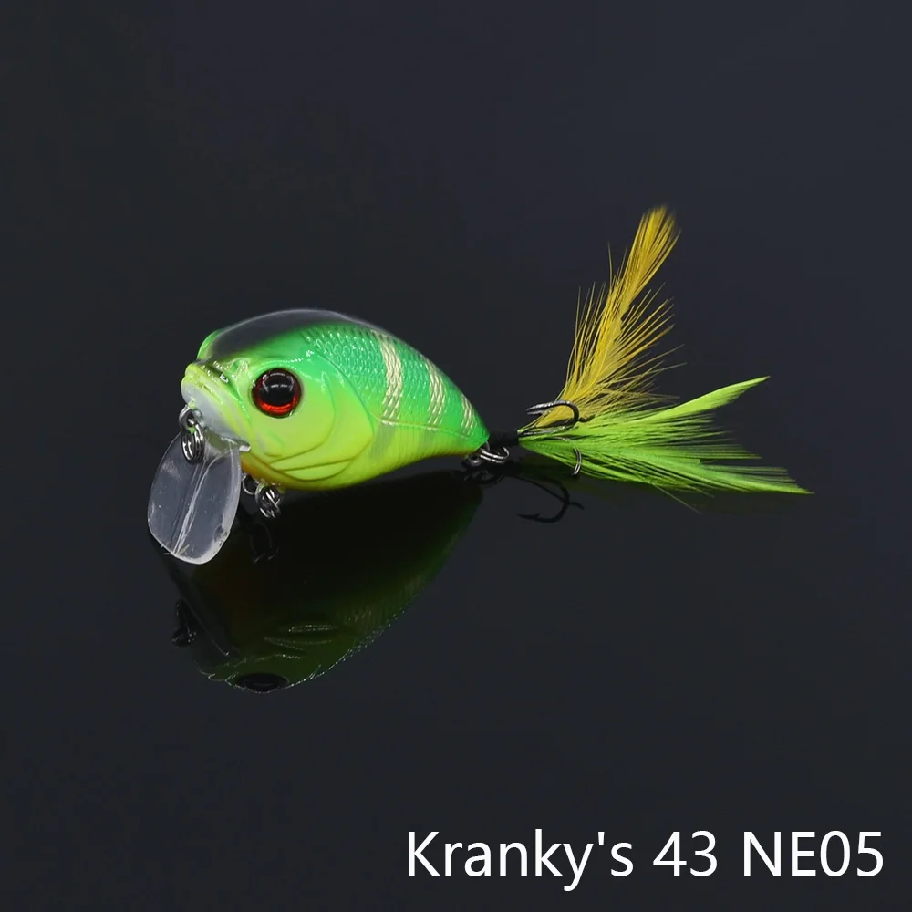 Krankys 43 NE05 MAKEBASS 0,25 дюйма/унций маленький гольян плавающий подвесной рыболовные приманки набор кривошипная приманка-топвотер для рыбалки твердый воблер - Цвет: Krankys 43 NE05
