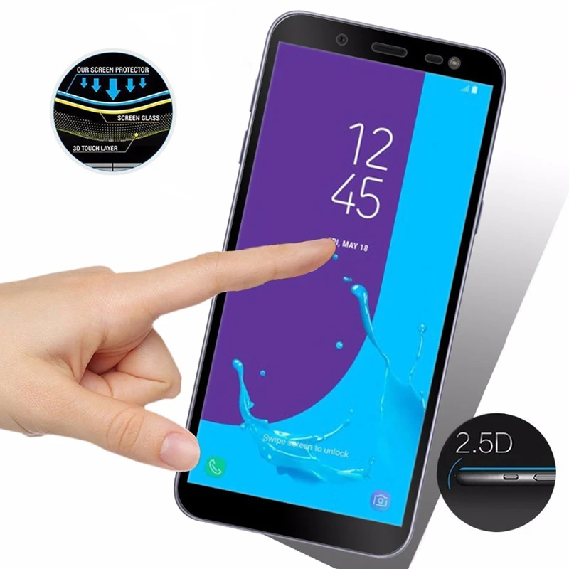 Закаленное стекло с полным покрытием для Samsung Galaxy J6 2018 J600F J600G 9H