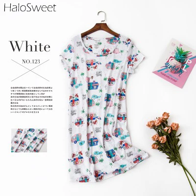 HaloSweet 90 кг размера плюс 100% хлопок ночное белье женская ночная рубашка винтажное