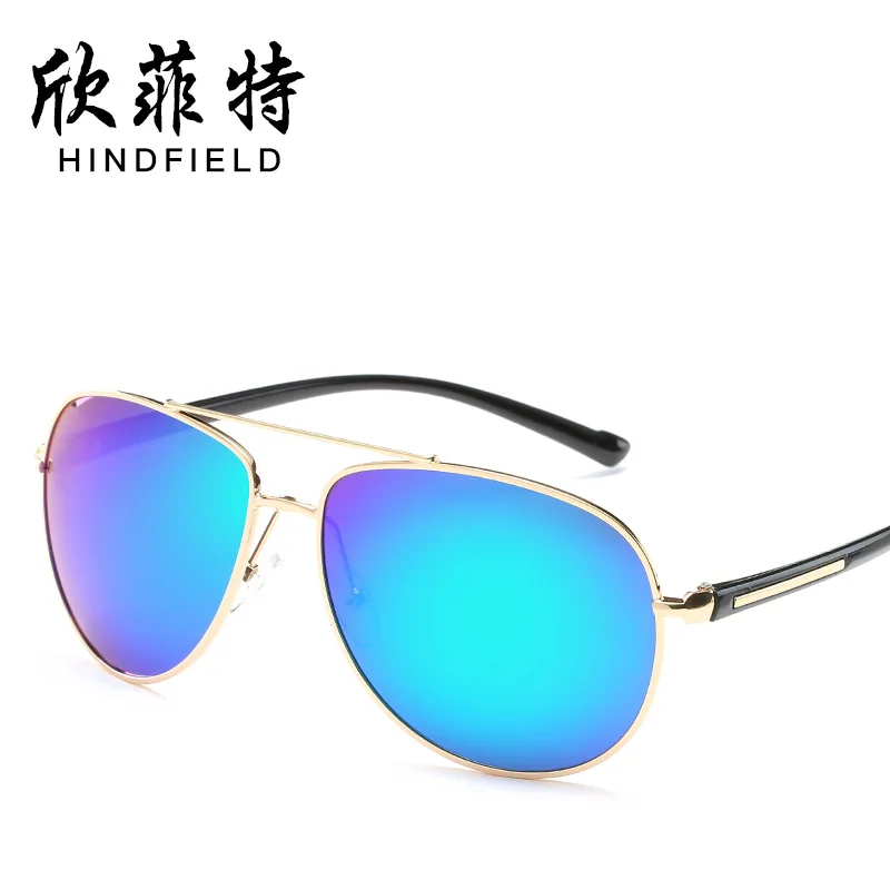 Новый поляризатор 2157 Мода Цвет пленки солнцезащитные очки из металла