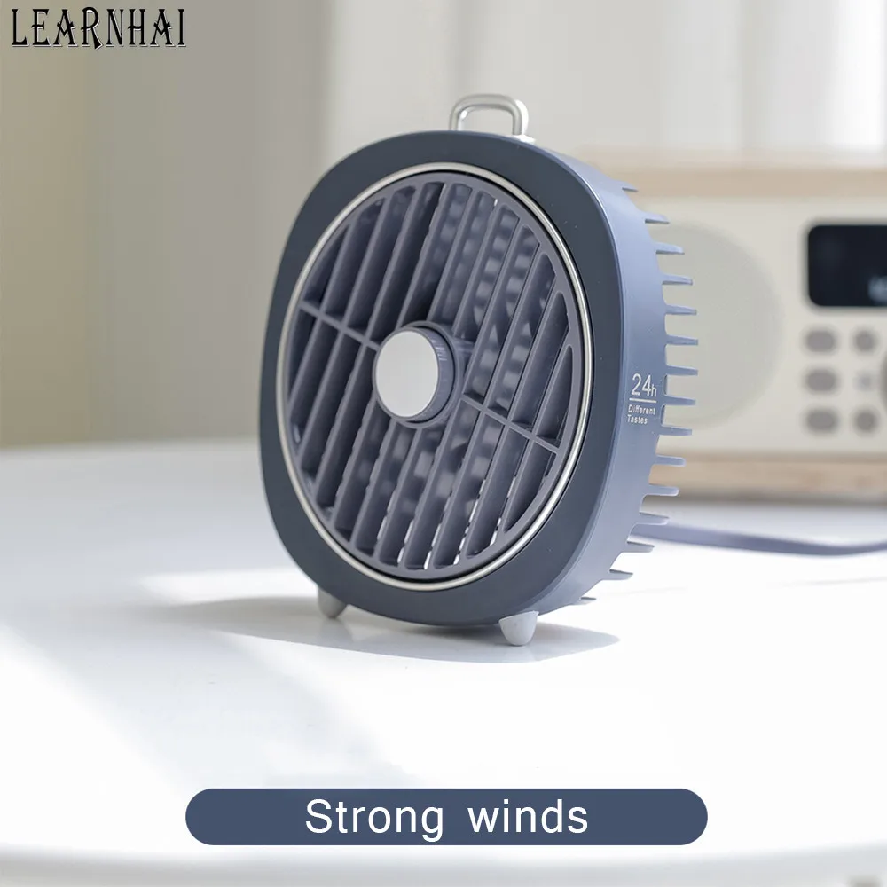 LEARNHAI USB бесщеточный мотор электрический без батареи мини охлаждающий Настольный вентилятор с ночным светильник Съемный сетчатый чехол