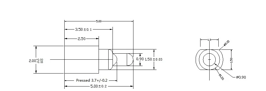10 шт. пружинный разъем для монтажа на печатной плате 2 0x1 5 мм 0 мм|spring connector|plate goldplate