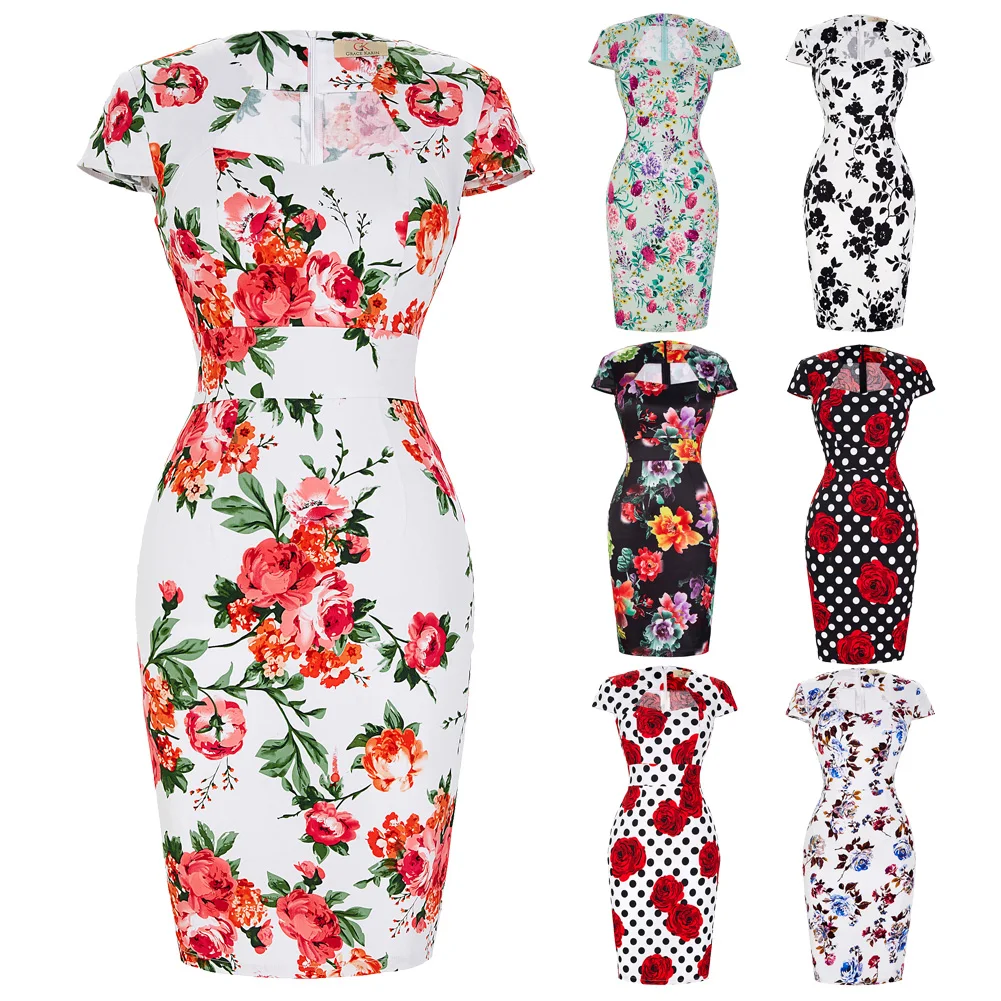 Женские вечерние платья с цветочным принтом коктейльное облегающее платье для