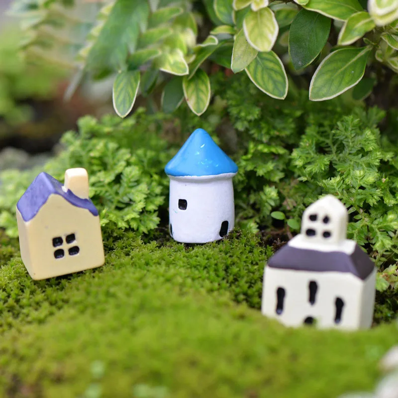 Миниатюрный Сказочный домик под замком в средиземноморском стиле садовое