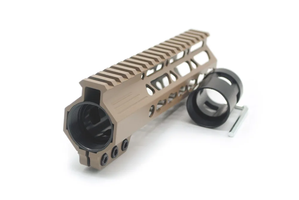 7 дюймов загар зажимной стиль свободный поплавок Пикатинни рельсы Keymod Handguard со