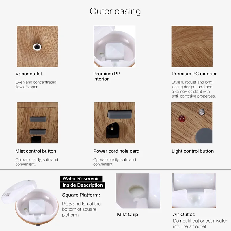 Аромат ультразвуковой увлажнитель ароматерапия Эфирные масла диффузор