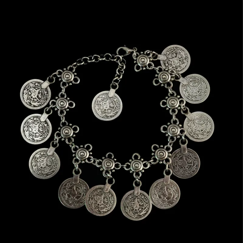Mdiger Марка Кристалл Ножные браслеты ног Сеть ювелирных Bijoux для Для женщин Монета