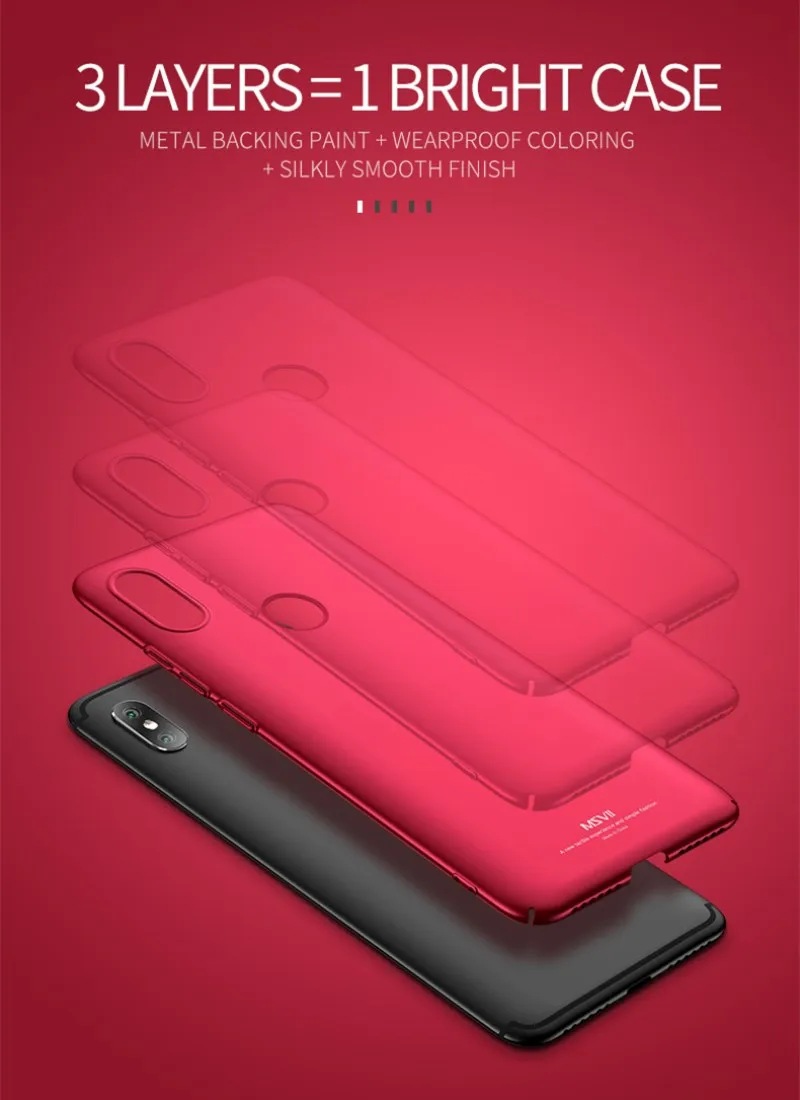 Для Xiaomi mi 8 чехол MSVII Жесткий PC полный защитный чехол ультра тонкие матовые Чехлы для Xiaomi mi 8 mi 8 SE UD Lite чехол для телефона