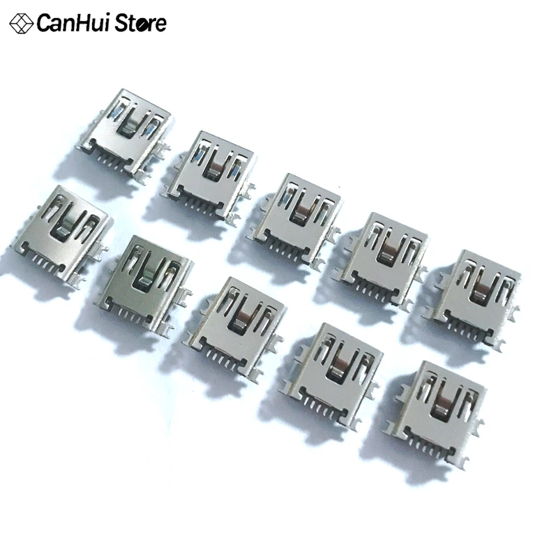 10 шт. USB разъем Mini 5Pin MINI 5 P Тяжелая пластина интерфейса для передачи данных женское