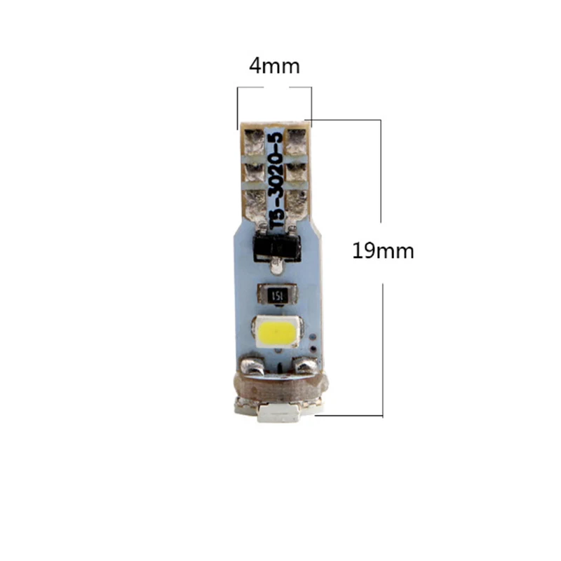 10 шт. Автомобильные светодиодные лампы T5 W1.2W 5 3020 SMD 70 74|Сигнальная лампа| |