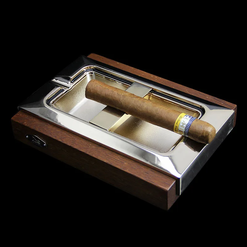 Lubinski дерева венге металла сигары пепельница | Дом и сад
