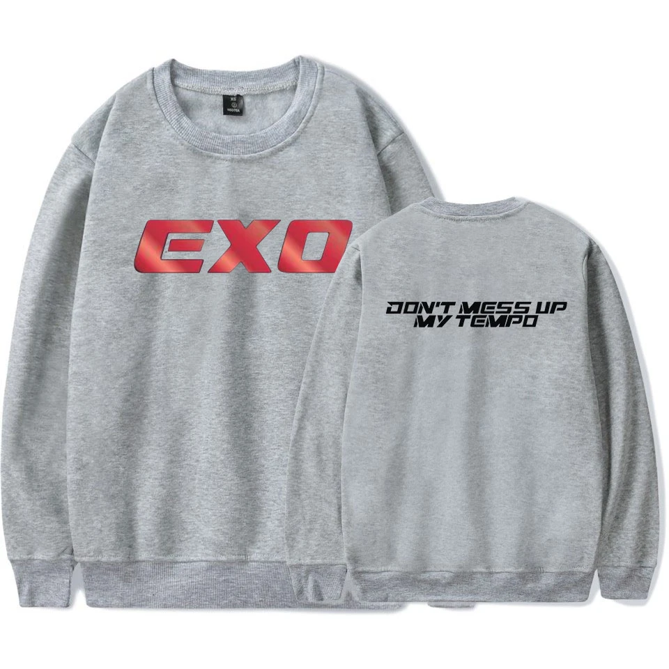 EXO Kpop Printed O-Neck Sweatshirts Women/Men Long Sleeve Fashion Streetwear 2018 Hot Sale Casual Trendy Clothes Женская одежда