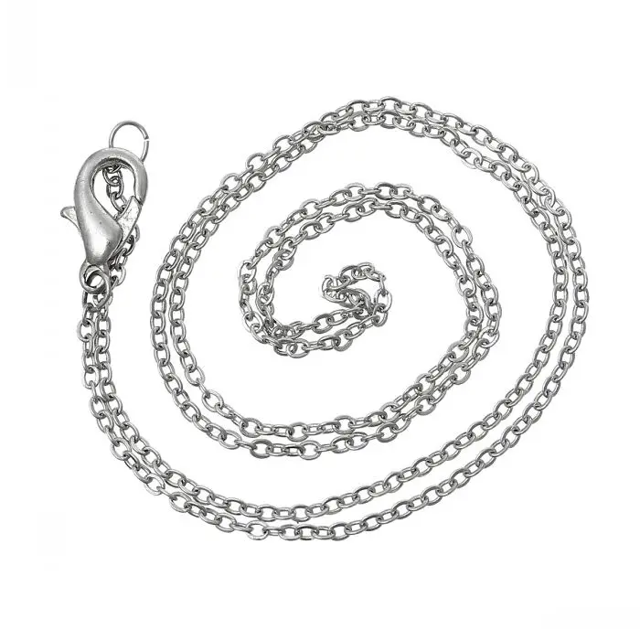 DoreenBeads медный кабель цепи ожерелья серебряного цвета карабин 43 см (16 7/8 &quot) 20