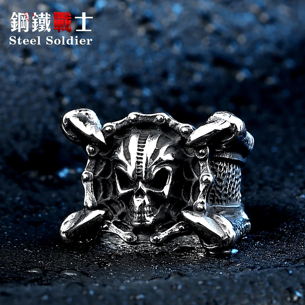 Мужское кольцо из нержавеющей стали в стиле панк|biker jewelry|fashion biker jewelryring punk |