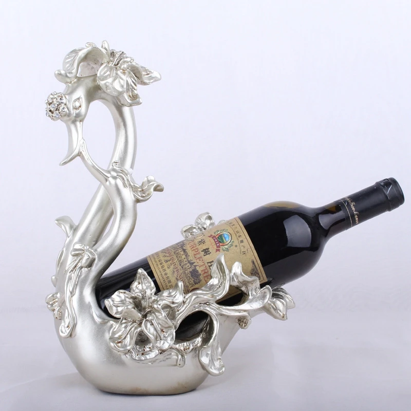 European and American Style Swan Red Wine Rack Crafts Creative Wedding Home Decoration Ornaments Resin Christmas Gift For Friend | Дом и сад