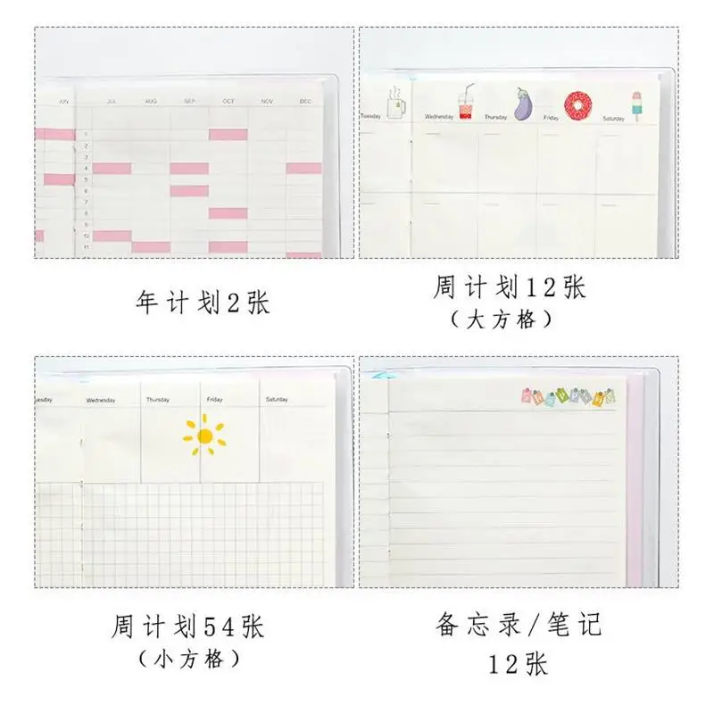 Twelve Flowers God Diary Book Maiden heart Lovely net red diary notebook Wireless gluing | Канцтовары для офиса и дома