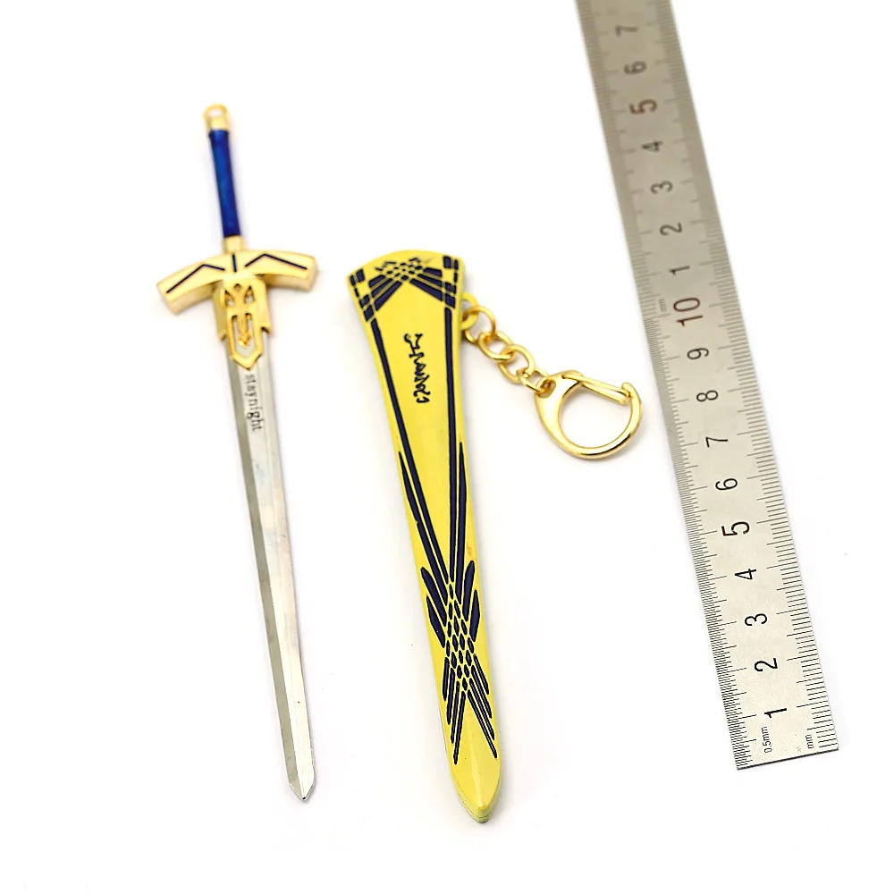 Fashion Keychain Model Fate Stay Night Saber Caliburn Sword Toy Metal Key Chains Mix Colors Accessory For Man Car | Украшения и