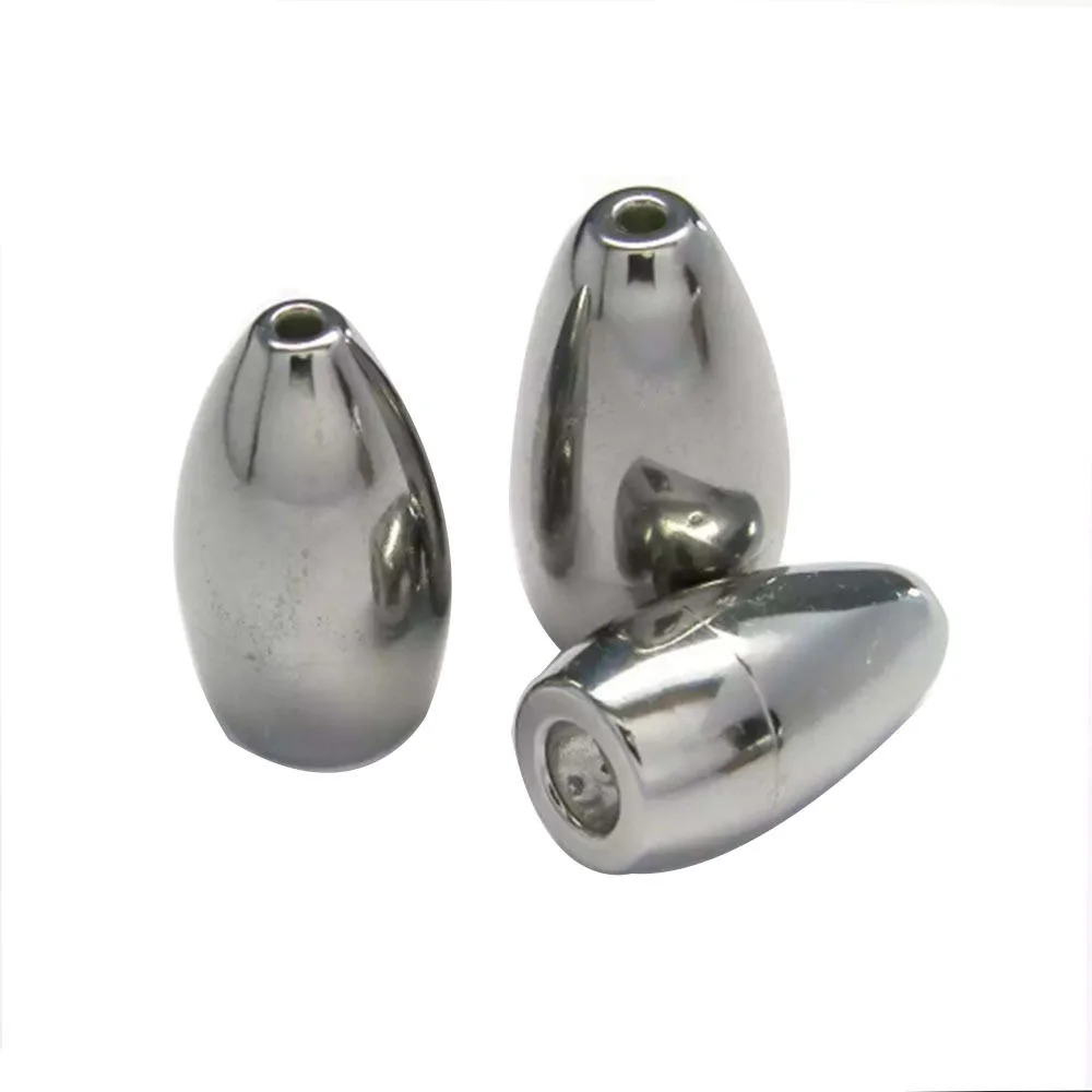 18 шт. 100% Вольфрамовая пуля рыболовное грузило для пластиковая приманка