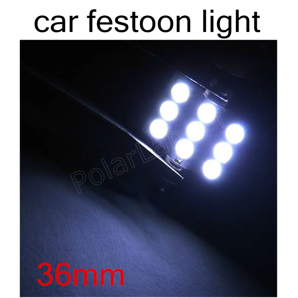 

Высокая яркость 10x F-estoon белый 36 мм 5050 9SMD светодиодный купольный внутренний лицензионный светильник