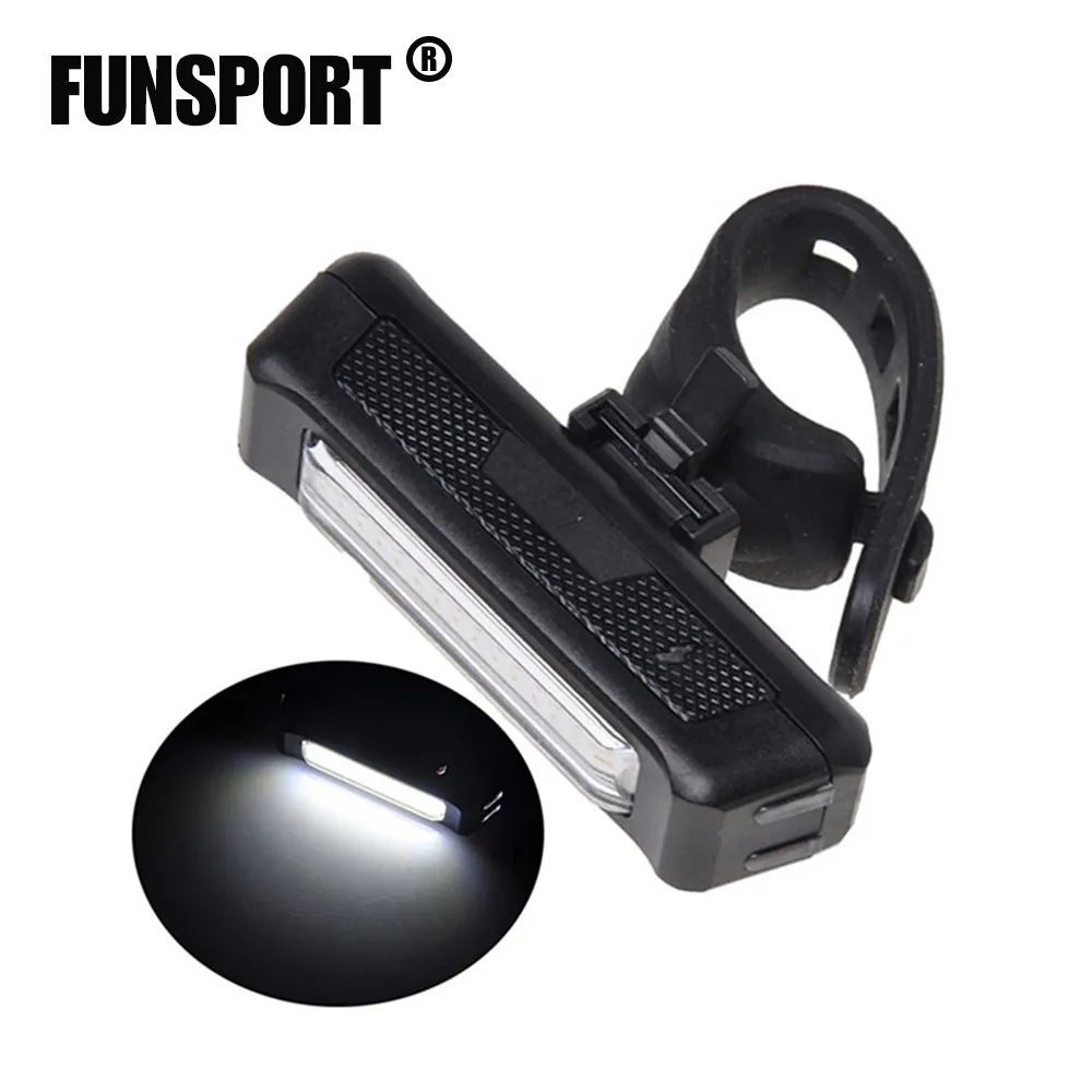 Сайт FUNSPORT велосипед задний фонарь USB Перезаряжаемые УДАРА СВЕТОДИОДНЫЙ высокое