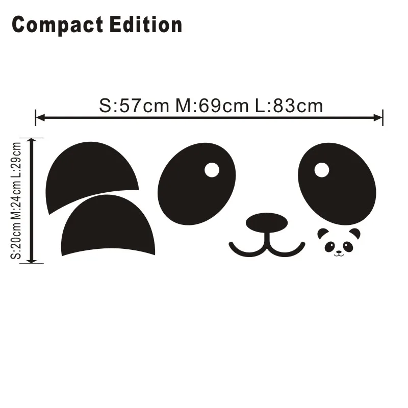 Милые наклейки на стену с изображением панды большие виниловые забавные