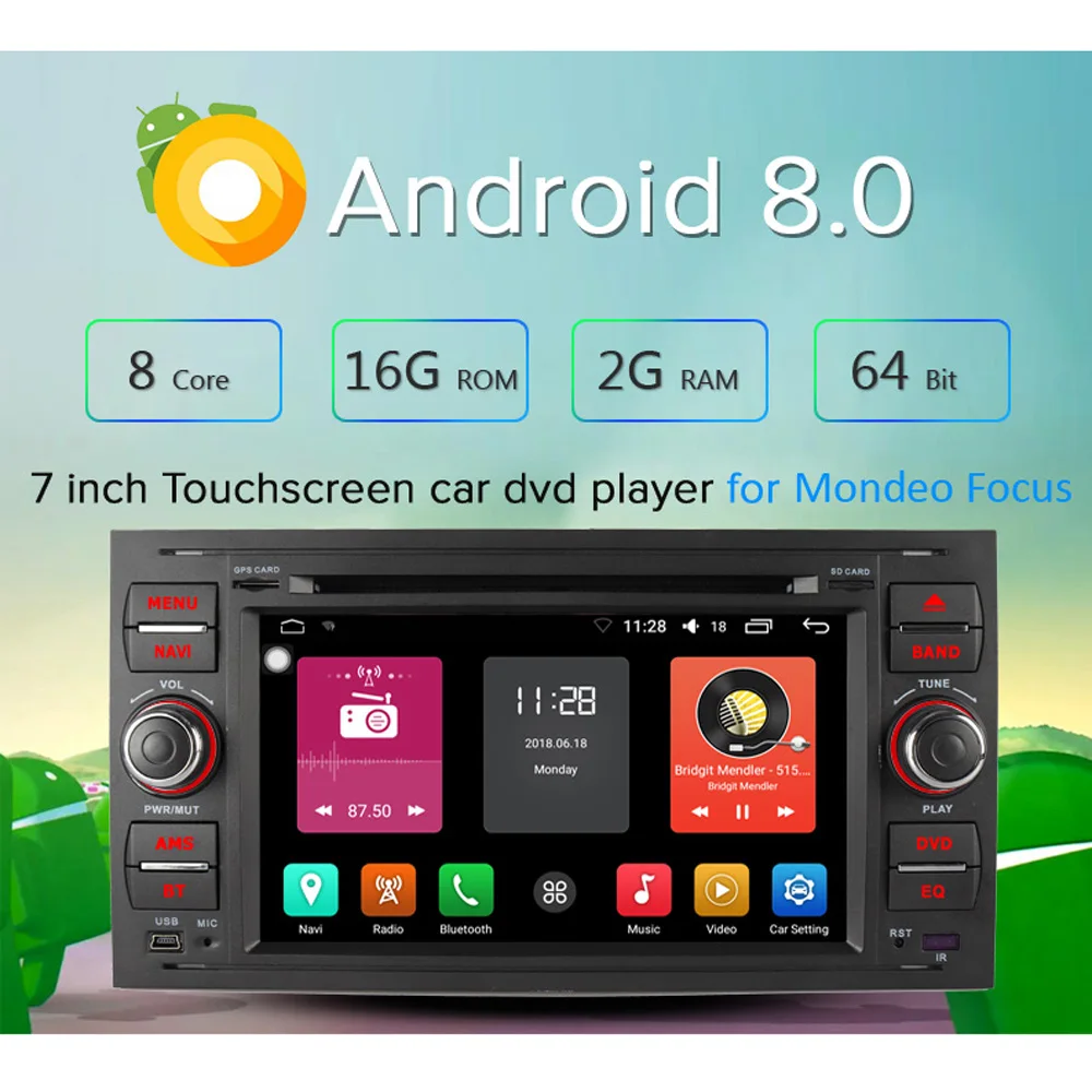 A-Sure Автомобильный мультимедийный плеер Android 8 0 gps Авторадио 2 Din 7 дюймов для