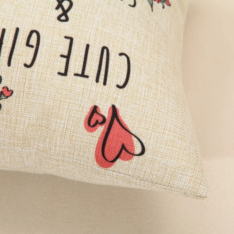 Милый чехол для подушки с принтом девочек декоративная подушка дома 45x45 см