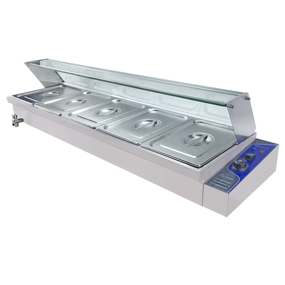 Новый коммерческий 5 горшков Электрический bain marie подогреватель для еды