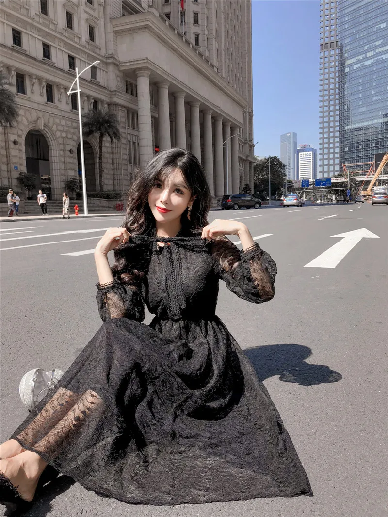 Вязаное кружевное платье элегантное vestido de festa Robe Femme винтажные платья женская