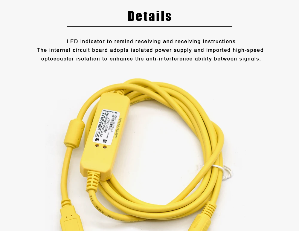 Mitsubishi FX1N/FX2N/FX1S/FX3U Series PLC Programming Cable Data Download Cable USB-SC09-FX